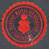 Temesvár Timișoara Plausich Mátyás Notary Public Romania Hungary Serbia Transylvania CLOSE LABEL CINDERELLA Vignette - Transylvanie