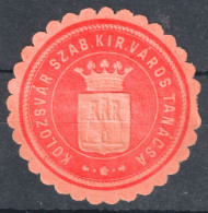 CLUJ Kolozsvár Coat Of Arms CITY COUNCIL - Transylvania Erdély / Cover Letter Close LABEL CINDERELLA VIGNETTE 1910 - Transylvania