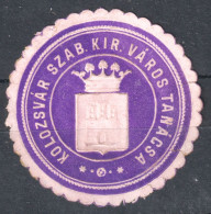 CLUJ Kolozsvár Coat Of Arms CITY COUNCIL - Transylvania Erdély / Cover Letter Close LABEL CINDERELLA VIGNETTE 1910 - Transylvanie