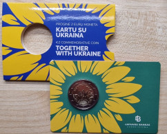 Lithuania 2 Euro 2023 UNC / BU Coincard  < Together With Ukraine > - Litauen