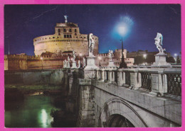 290483 / Italy - Roma (Rome) - Night Bridge Elio Mausoleum Of Hadrian, Usually Known As Castel Sant'Angelo PC 613 Italia - Pontes