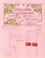 Facture 1930 Boitsfort - Bruxelles M.-J. Van Uffelen - Dehuit Roseraie Et Pépinière De Boitsfort - Bruxelles TP Fiscaux - Old Professions