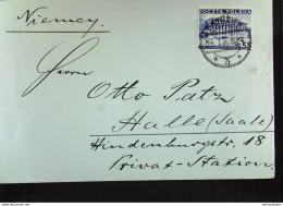 Polen: Brief Mit 55 Gr Aus POZNAN Vom 29.7.1936 Nach Deutschland Halle/Saale Knr: 309 - Other & Unclassified