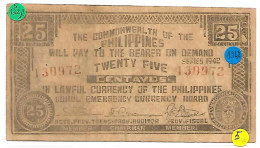 PHILIPPINES  GUERILLA   BOHOL Province  25 Centavos # 132 F   état NEUF - Philippines