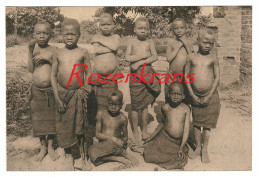 Belgisch Congo Belge Ethnic Ethnique Enfants Indigenes Native Children Mission Des Jésuites Au Kwango CPA Missionary - Belgisch-Congo