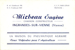 17041 Carte Publicité Ingrandes - E. Mirebeau - Charron Constructeur - Ingrandes