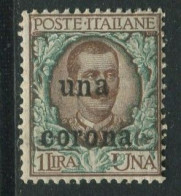 DALMAZIA 1919  1 C. SU 1 L SASSONE 1 CORONA ** MNH - Dalmazia