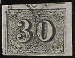 2682D - BRASIL - 1849 - MI#:13 - USED - 30 R. BLACK. - Usados