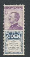 REGNO 1924 PUBBLICITARIO 50 C. COEN * LINGUELLATO - Reklame