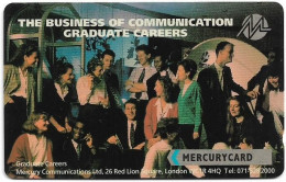 UK (Mercury) - Graduate Careers (Silver Strip) - 20MERA - MER251 - 4.500ex, Used - [ 4] Mercury Communications & Paytelco