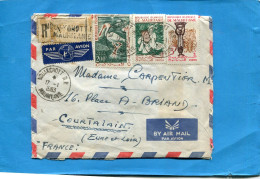 Marcophiie- MAURITANIE-lettre Rec  Pour France -cad NOUARCHOTT 1963-stamps N° PA 19 Héron+151+145 - Mauritanie (1960-...)