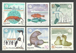 Poland 1987 MiNr. 3076 - 3081 Polen South Pole, Antarctic Wildlife, Transport, Ships 6v MNH**  3.00 € - Antarctic Wildlife