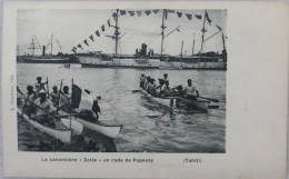 C. P. A. : Tahiti : La Canonnière "ZELEE" En Rade De PAPEETE, Animé - Tahiti