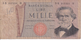 BILLETE DE ITALIA DE 1000 LIRAS DEL AÑO 1971 DE VERDI  (BANKNOTE) - 1000 Lire