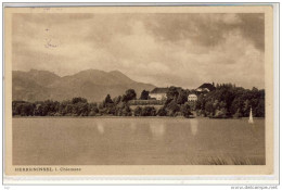 HERRENINSEL Im Chiemsee, Bahnpost Salzburg - München, Zug 14 , 1921 - Chiemgauer Alpen