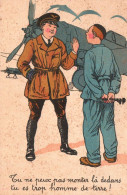 Militaria - Cpa Illustrateur - Aviateur Et Mécanicien - Umoristiche