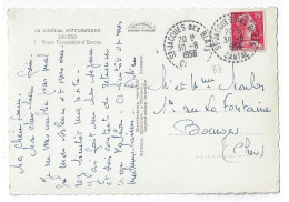 St JACQUES Des BLATS Cantal Carte Postale 15 F Muller Yv 1011 Ob 1956 - 1921-1960: Période Moderne