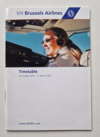 Guide Horaire : SN BRUSSELS AIRLINES 2003-2004 - Timetables