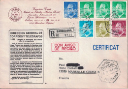 ESPAGNE - PERFORATION GRAUS - LETTRE RECOMMANDEE ENTETE FRANCISCO GRAUS - LETTRE POUR LA FRANCE - Cartas & Documentos