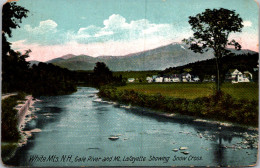 New Hampshire White Mountains Gale River And Mt Lafayette Showing Snow Cross 1909 - White Mountains