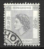 HONK KONG.....QUEEN ELIZABETH II...(1952-22..)..." 1954.."....SG186....(CAT.VAL.£19...)....CDS....VFU.. - Usados