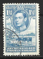BECHUANALAND....KING GEORGE VI...(1936-52..)..." 1938...".....1 & HALFd....LIGHT BLUE......CDS...VFU... - 1885-1964 Bechuanaland Protettorato