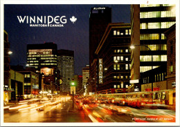 Canada Winnipeg Portage Avenue At Night - Winnipeg