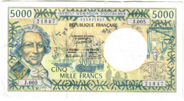 French Polynesia 5000 Francs 1992 EF (sig 3) - Territori Francesi Del Pacifico (1992-...)