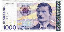 Norway 1000 Kroner 2001 F/VF - Norvège