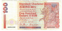 Hong Kong 100 Dollars 1993 F Standard Chartered [4] "AA" - Hongkong