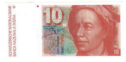 Switzerland 10 Francs 1986 AUNC "Wyss-Languetin" - Suiza