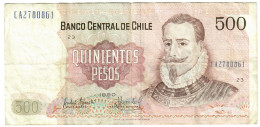 Chile 500 Pesos 1990 VF - Chile