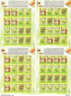 INDIA, 2003 Medicinal Plants Of India Complete Set Of 4 Full Sheetlets MNH Rare - Medicinal Plants