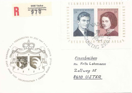 R FDC  "Vermählung Künftiges Fürstenpaar, Vaduz" - Uster        1967 - Storia Postale