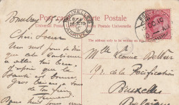 Inde Carte Postale Bombay Pour La Belgique 1910 - 1902-11  Edward VII