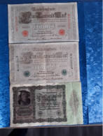 3 BILLETS ALLEMAND REICHSBANKNOTE ALLEMAGNE 1000   50000 - 1000 Mark