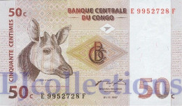CONGO DEMOCRATIC REPUBLIC 50 CENTIMES 1997 PICK 84a UNC - République Démocratique Du Congo & Zaïre