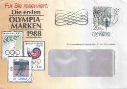 Vorausentwertung  "Olympia Marken, Nendeln"           1987 - Briefe U. Dokumente