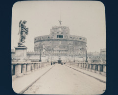 Italie - ROME - ROMA - Plaque De Verre Ancienne (1906) - Le Pont Et Le Château Saint-Ange - Bridges