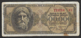 Grecia - Banconota Circolata Da 500.000 Dracme P-126b.2 - 1944 #19 - Grèce