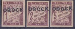 OBOCK 1892 - Portomarken Mi.Nr. 12 - 14 II - Ungebraucht Unused - Neudrucke - Nuevos