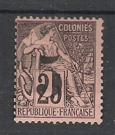 COCHINCHINE - 1886-87 - N°Yv. 4 - Type Alphée Dubois 5 Sur 25c Noir Sur Rose - Neuf (*) / MNG - Nuevos