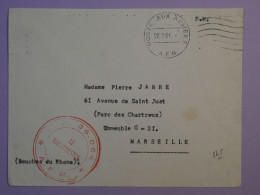 BQ18 FRANCE   BELLE LETTRE AFN  AFRIQUE  1961 A MARSEILLE  + 2 EME DIVISION BLINDEE+ AFF.  PLAISANT++ - Autres & Non Classés