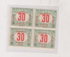 HUNGARY 1919 SZEGED SZEGEDIN Locals Postage Due  Mi 6 Bloc Of 4 MNH - Local Post Stamps