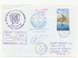 TAAF - Env. Aff 3,60 Otarie à Fourrure, Obl Port Aux Français Kerguelen 1/4/1991 - Campagne Kersimac Marion Dufresne - Cartas & Documentos