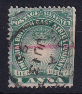 British East Africa: 1890/95   Light & Liberty   SG5    1a   Blue Green    Used - Brits Oost-Afrika