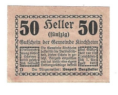 **Austria Notgeld Kirchheim 50 Heller  447/2c - Autriche