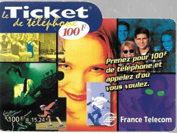 TICKET TELEPHONE-FRANCE- PU14Aa-PATCHWORK PHOTOS- Code 2/3/3/3/3---31/12/2000-TBE- - Biglietti FT