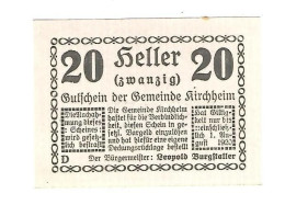 **Austria Notgeld Kirchheim 20 Heller  447/2b - Autriche