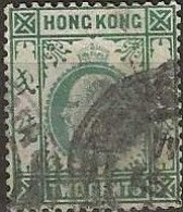 HONG KONG 1903 King Edward VII - 2c. - Green AVU - Oblitérés